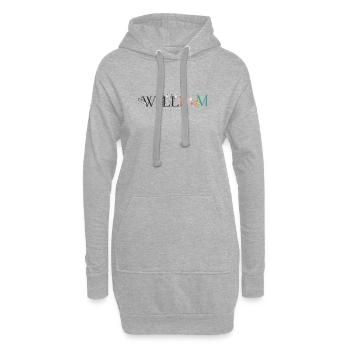 WILLIAM Namenskunst mit Blumen bestickt - Hoodie-Kleid - Grau meliert - Vorne