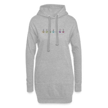 Chemie Experiment im Labor - Hoodie-Kleid - Grau meliert - Vorne