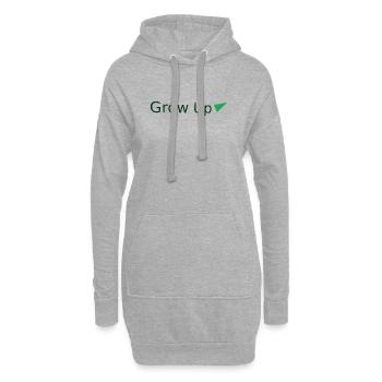 Grandir avec le triangle vert - Sweat-shirt à capuche long Femme - gris chiné - Devant