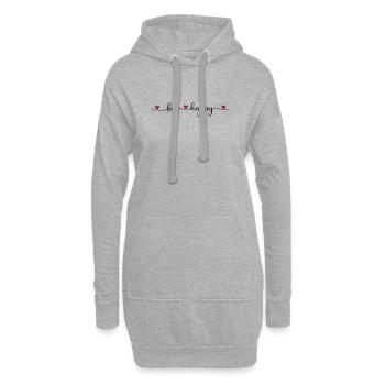 be happy - Hoodie-Kleid - Grau meliert - Vorne