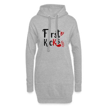 Premiers coups de pied premiers pas Bébé Enfants - Sweat-shirt à capuche long Femme - gris chiné - Devant