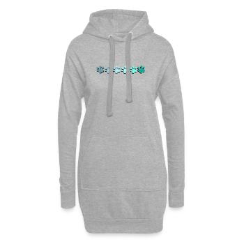 Conception abstraite d’empreinte de patte dans les couleurs de la mer - Sweat-shirt à capuche long Femme - gris chiné - Devant