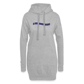 Icône du drapeau suédois - Sweat-shirt à capuche long Femme - gris chiné - Devant
