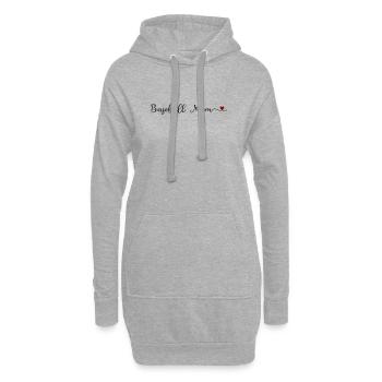 Baseball-Mutter - Hoodie-Kleid - Grau meliert - Vorne