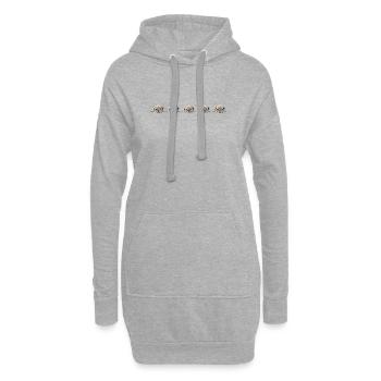 5 Carlins - Sweat-shirt à capuche long Femme - gris chiné - Devant