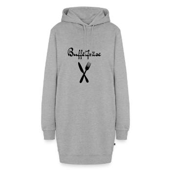coupe-buffet - Sweat-shirt à capuche long Femme - gris chiné - Devant