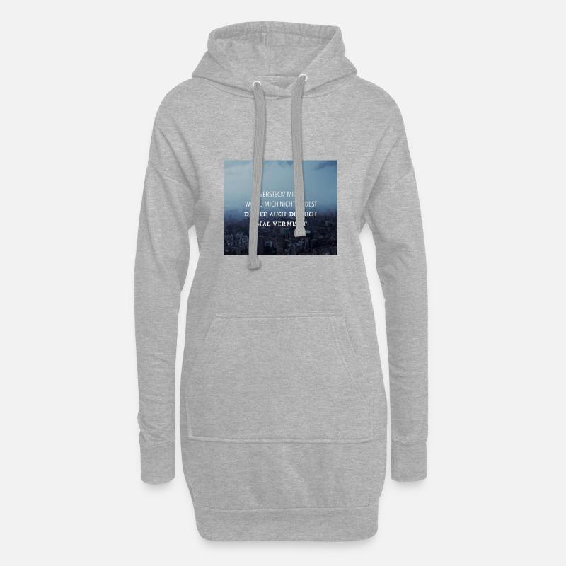 Ich will nur - Philipp Poisel - Hoodie-Kleid - Grau meliert