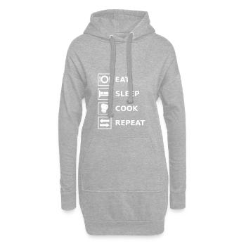 Kochen Cook Koch Köchin Cooking Kitchen - Hoodie-Kleid - Grau meliert - Vorne