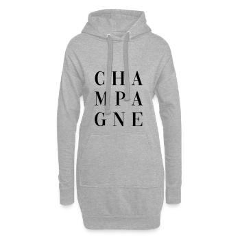 THREE LINES BLACK - Hoodie-Kleid - Grau meliert - Vorne