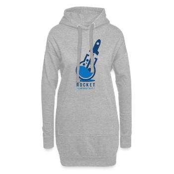 Rocket Labor - Sweat-shirt à capuche long Femme - gris chiné - Devant