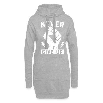 N'abandonne jamais, n'abandonne jamais - Sweat-shirt à capuche long Femme - gris chiné - Devant