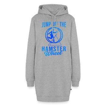 Jump Off The Hamster Wheel Animal Lover Rodents Ha - Hoodie-Kleid - Grau meliert - Vorne