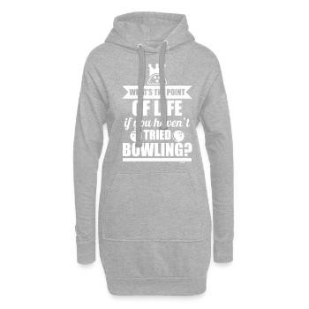 Bowling King Meilleur lanceur - Sweat-shirt à capuche long Femme - gris chiné - Devant