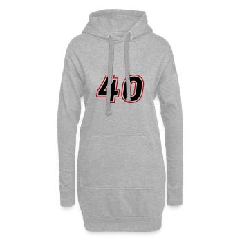 40 number symbol - Hoodie Dress - heather grey - Front