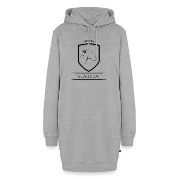 GALGA Galgo Windhunde Hunde Hund Wilsigns - Hoodie-Kleid - Grau meliert - Vorne