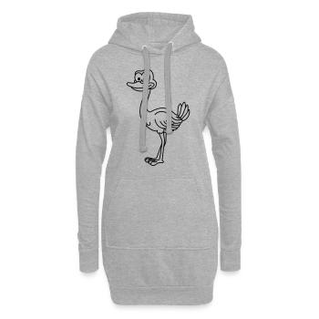 Strauss Comic Animal - Sweat-shirt à capuche long Femme - gris chiné - Devant