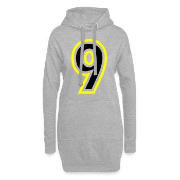 9 Zahl College - Hoodie-Kleid - Grau meliert - Vorne