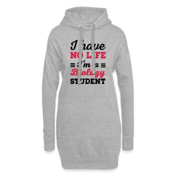 Étudiant en biologie - Sweat-shirt à capuche long Femme - gris chiné - Devant
