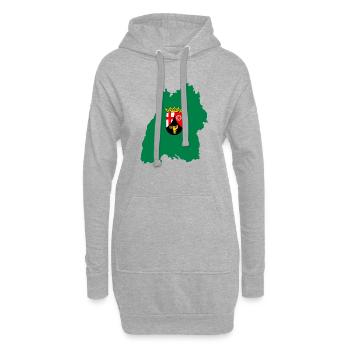 Rhénanie-Palatinat Motard - Sweat-shirt à capuche long Femme - gris chiné - Devant