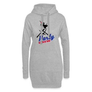 apres_ski_party_crew_3c - Hoodie-Kleid - Grau meliert - Vorne
