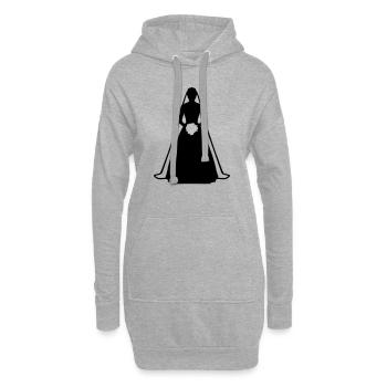 Braut - Hoodie-Kleid - Grau meliert - Vorne