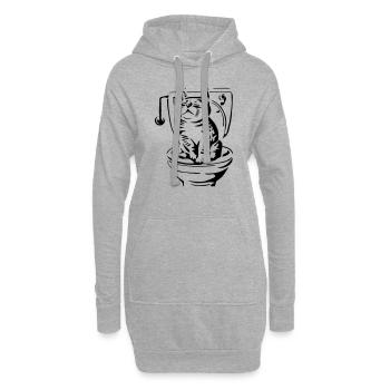Katzenklo - Hoodie-Kleid - Grau meliert - Vorne