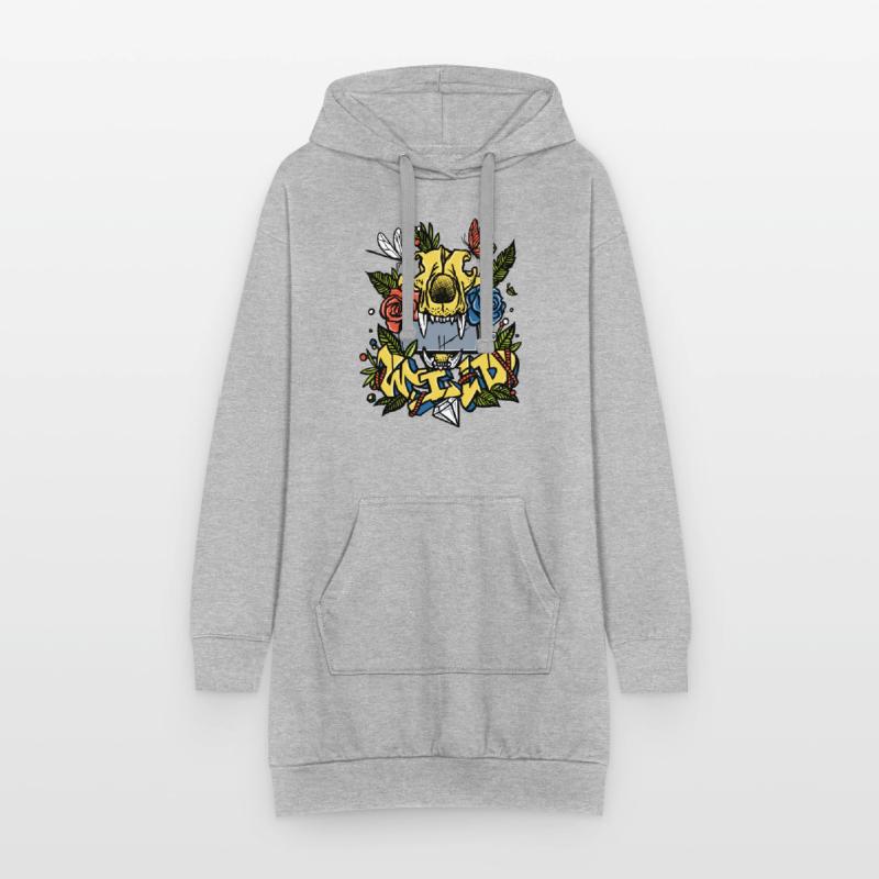 Dziki Długa bluza z kapturem