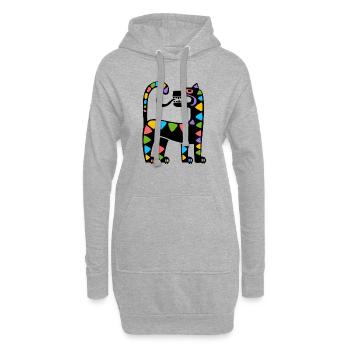 Inka Kultur, Lateinamerika - Hoodie-Kleid - Grau meliert - Vorne