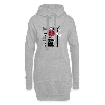 Samurai-Krieger - Hoodie-Kleid - Grau meliert - Vorne