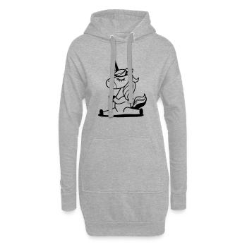 Unicorn Yoga Funny Yoga Teacher Gift Idea - Hoodie Dress - heather grey - Front