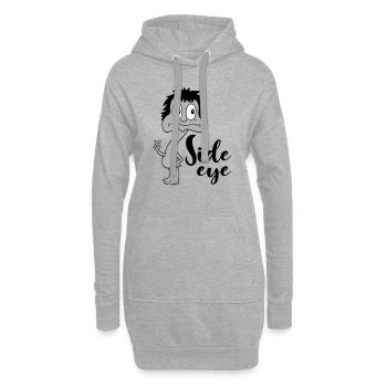 Sprüche Lustige Comic Side eye - Hoodie-Kleid - Grau meliert - Vorne