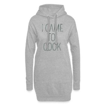 i came to cook Design für die Küche - Hoodie-Kleid - Grau meliert - Vorne