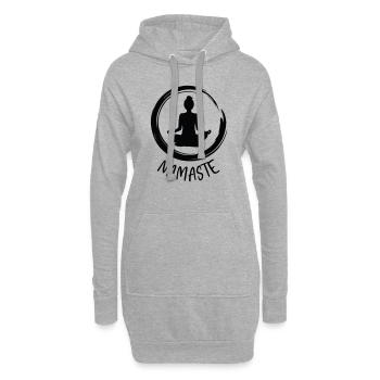 Yoga / Namaste - Hoodie-Kleid - Grau meliert - Vorne