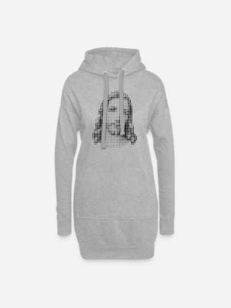 jesus - Hoodie-Kleid - Grau meliert