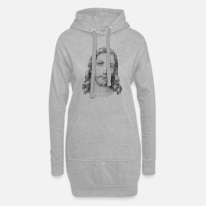 jesus - Hoodie-Kleid - Grau meliert