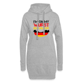 Saucisse - Allemagne Octberfest - Sweat-shirt à capuche long Femme - gris chiné - Devant