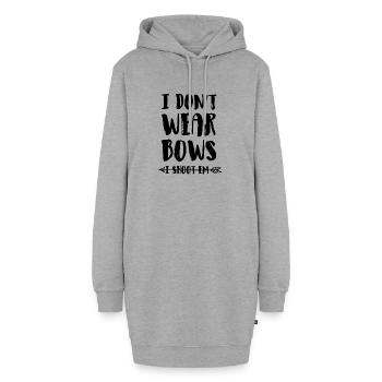 Je ne porte pas de cadeau d'arcs - Sweat-shirt à capuche long Femme - gris chiné - Devant