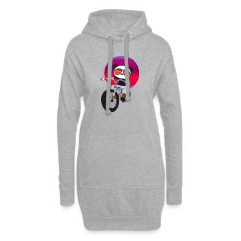 Panda sur vélo panda ours enfant enfants Enfants Enfants - Sweat-shirt à capuche long Femme - gris chiné - Devant