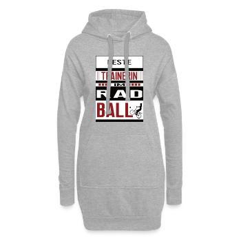 Radball Trainerin beste Radballtrainerin Radballer - Hoodie-Kleid - Grau meliert - Vorne