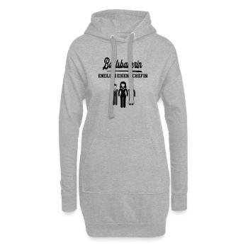 Bootsbauerin Chefin Selbstständigkeit Boote Firma - Hoodie-Kleid - Grau meliert - Vorne