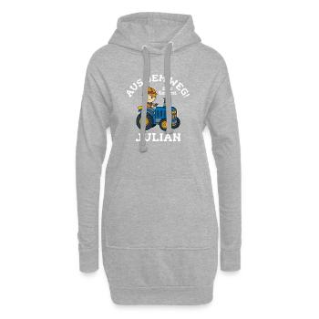 Julian Vorname Traktor - Hoodie-Kleid - Grau meliert - Vorne