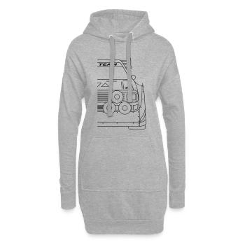 Rallye S1 E2 Sport Quattro Front - Sweat-shirt à capuche long Femme - gris chiné - Devant