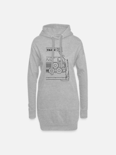 Rallye S1 E2 Sport Quattro Front - Hoodie-Kleid - Grau meliert