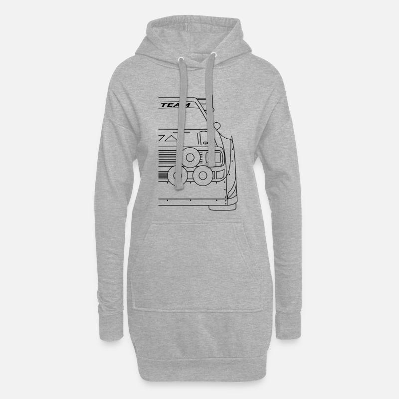 Rallye S1 E2 Sport Quattro Front - Hoodie-Kleid - Grau meliert