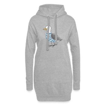 Möwe Maritim - Hoodie-Kleid - Grau meliert - Vorne