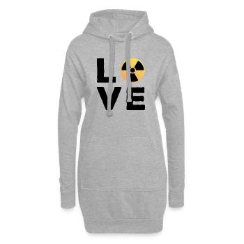 Love Cadeau Manip radio Radiologue Radiologie - Sweat-shirt à capuche long Femme - gris chiné - Devant