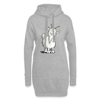 Ziegen Bock I Ziege I Nö Statement - Hoodie-Kleid - Grau meliert - Vorne