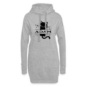 Adam T-Shirt Geschenkidee T-Shirt - Hoodie-Kleid - Grau meliert - Vorne