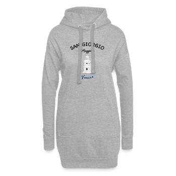 Phare de Venise, Île Majeure de San Giorgio - Sweat-shirt à capuche long Femme - gris chiné - Devant