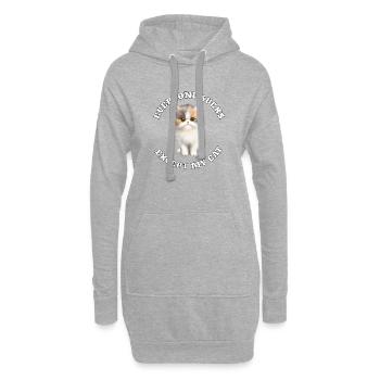 Tout le monde est nul sauf mon chat - Drôle d’amoureux des chats - Sweat-shirt à capuche long Femme - gris chiné - Devant